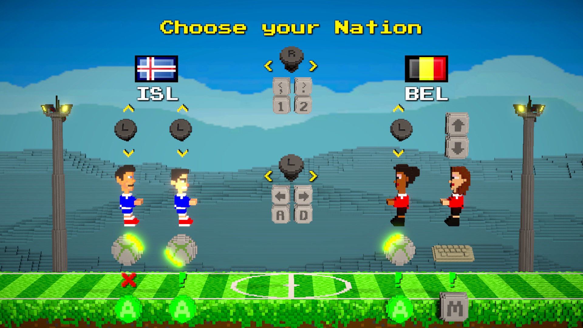 prepare for fast-paced matches with lots of goals: block, tackle