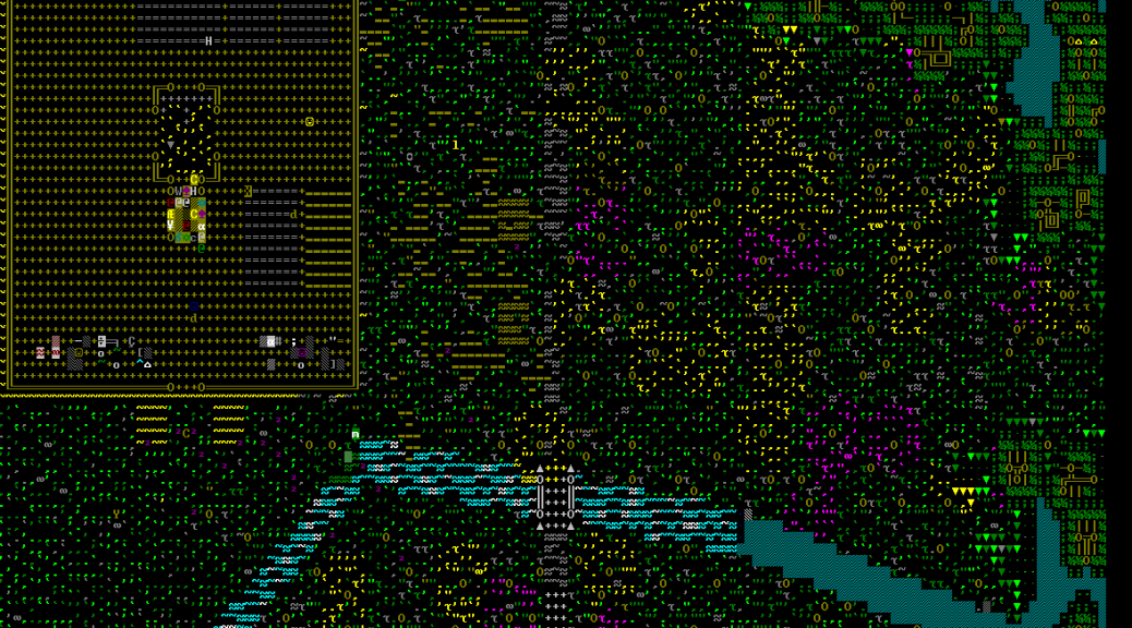 water dwarf fortress ascii