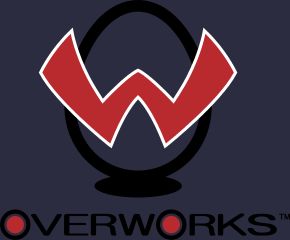 A large letter "O" with a large "W" in front of it and the word "Overworks" below