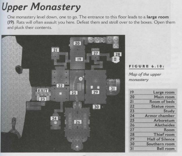 修道院上层地图（出自游戏官方攻略本）