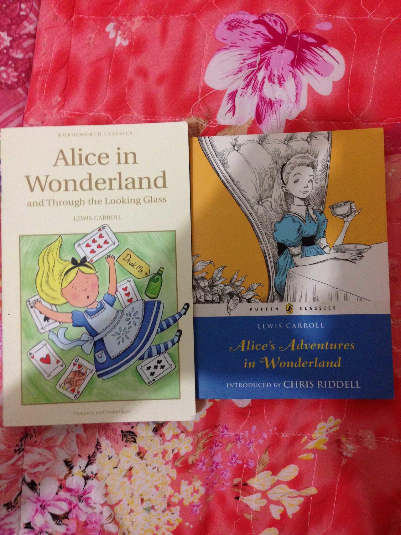 笔者所收藏的《爱丽丝梦游仙境》的两个版本