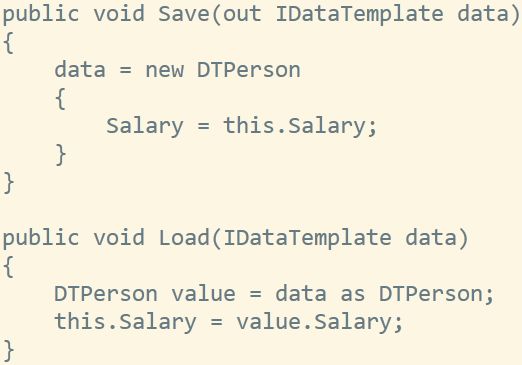 图 9：Person.Save() 和 Person.Load()。