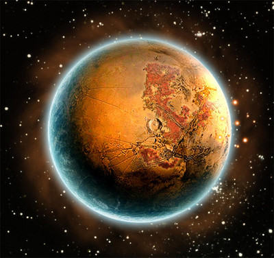 Tallon IV星球，陨石坑清晰可见
