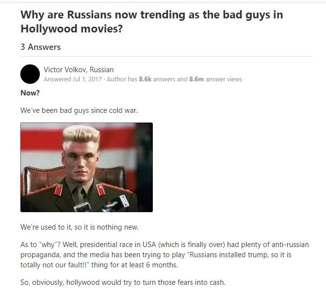 Russia gets dirty and the world stays clean
